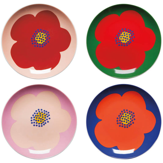 Poppy Appetizer Plates, 4 Styles - La Vie Est Belle