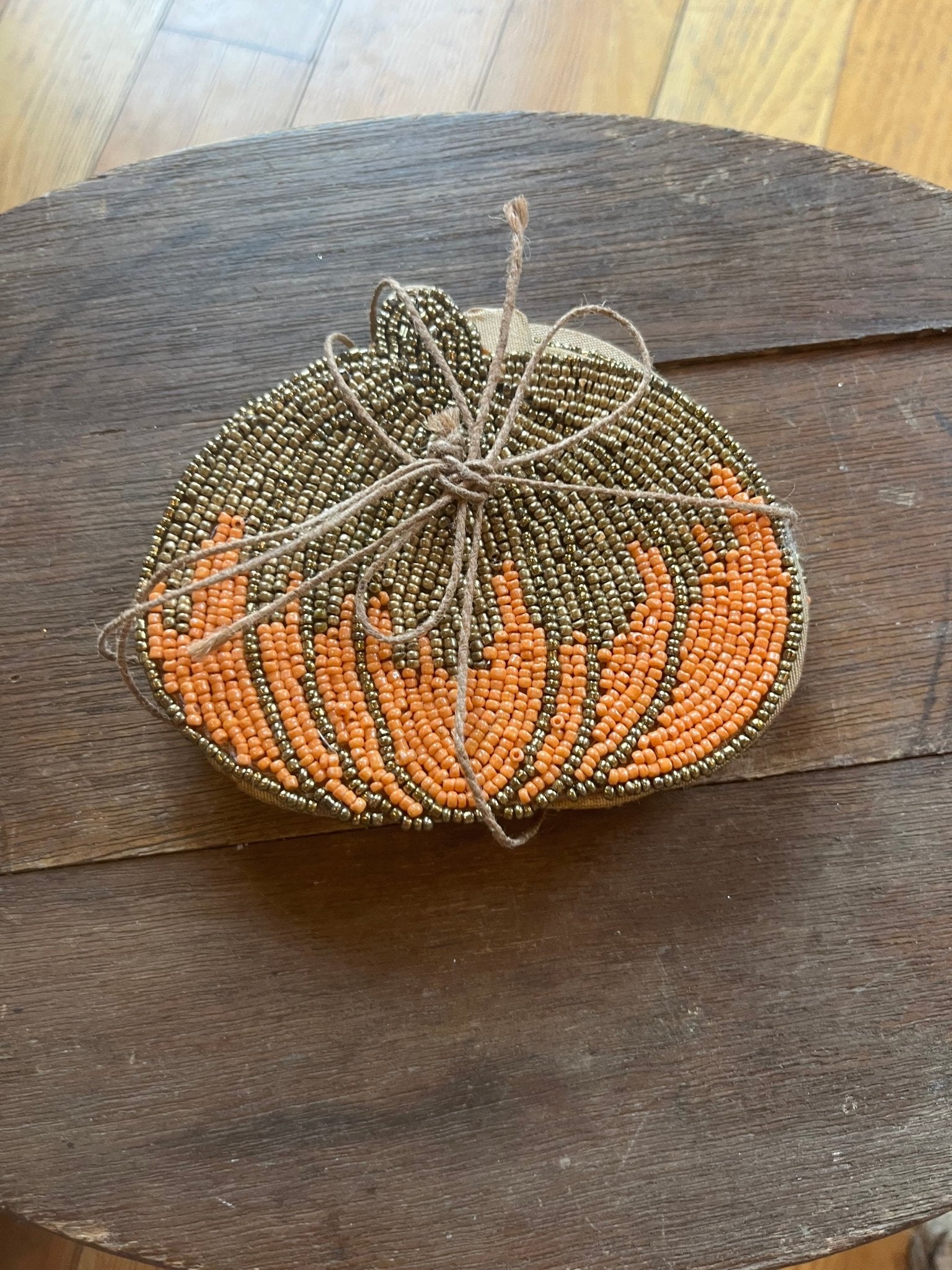 Pumpkin Beaded Coaster Set of 4 - La Vie Est Belle