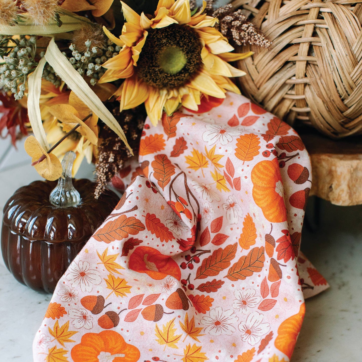 Pumpkin Patch Tea Towel - La Vie Est Belle
