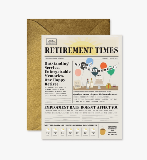 Retirement Times Greeting Card - La Vie Est Belle