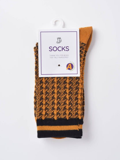 Retro Tulip Garden Jacquard Crew Socks - La Vie Est Belle
