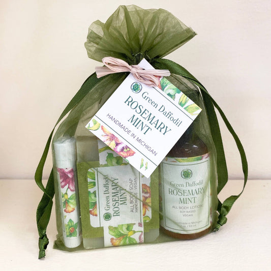 Rosemary Mint Organdy Quartet Gift Set - Essential Oils - La Vie Est Belle