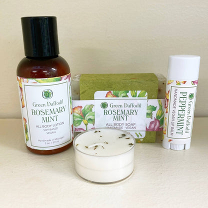 Rosemary Mint Organdy Quartet Gift Set - Essential Oils - La Vie Est Belle