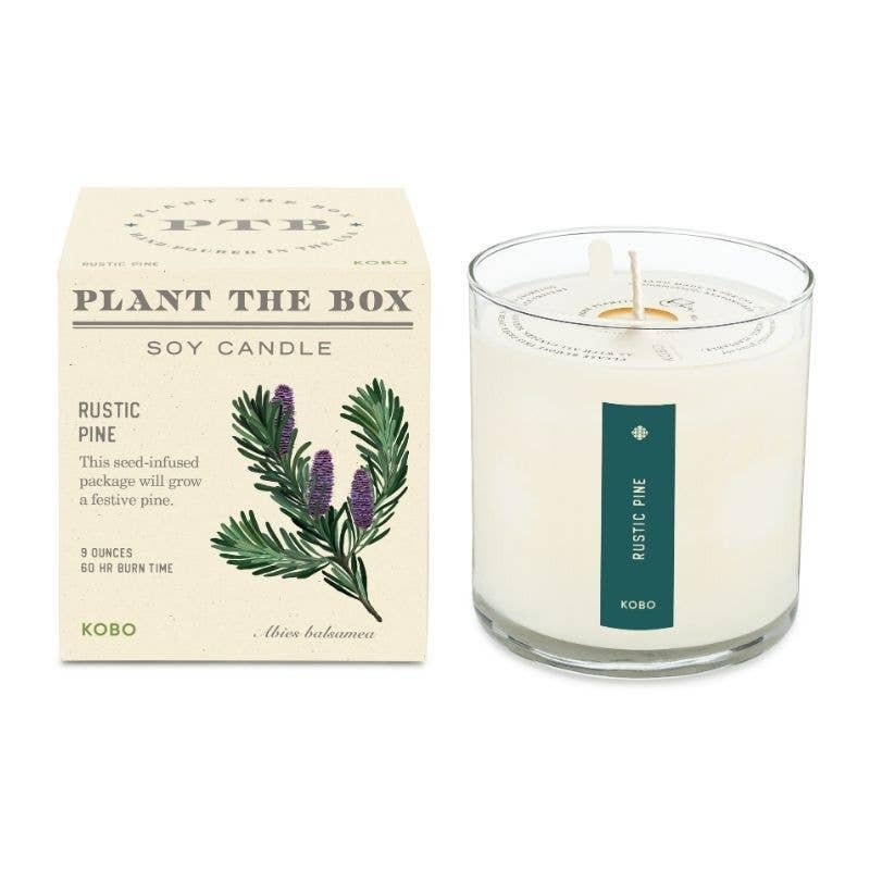 Rustic Pine - Plant the Box Candle - 9oz. - La Vie Est Belle