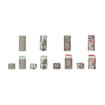 Safety Matches in Tube Matchbox w/ Seasonal Pattern, 4 Styles - La Vie Est Belle