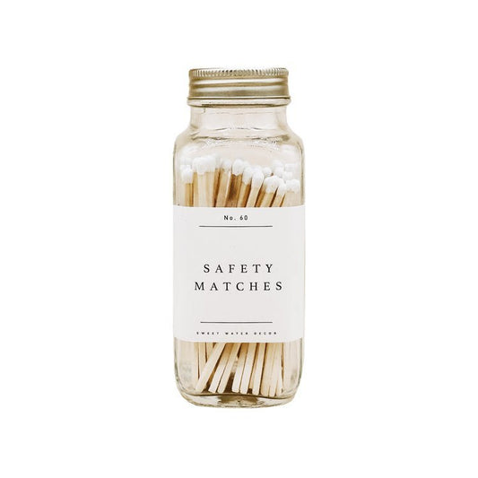 Safety Matches - White - 60 Count, 3.75" - La Vie Est Belle