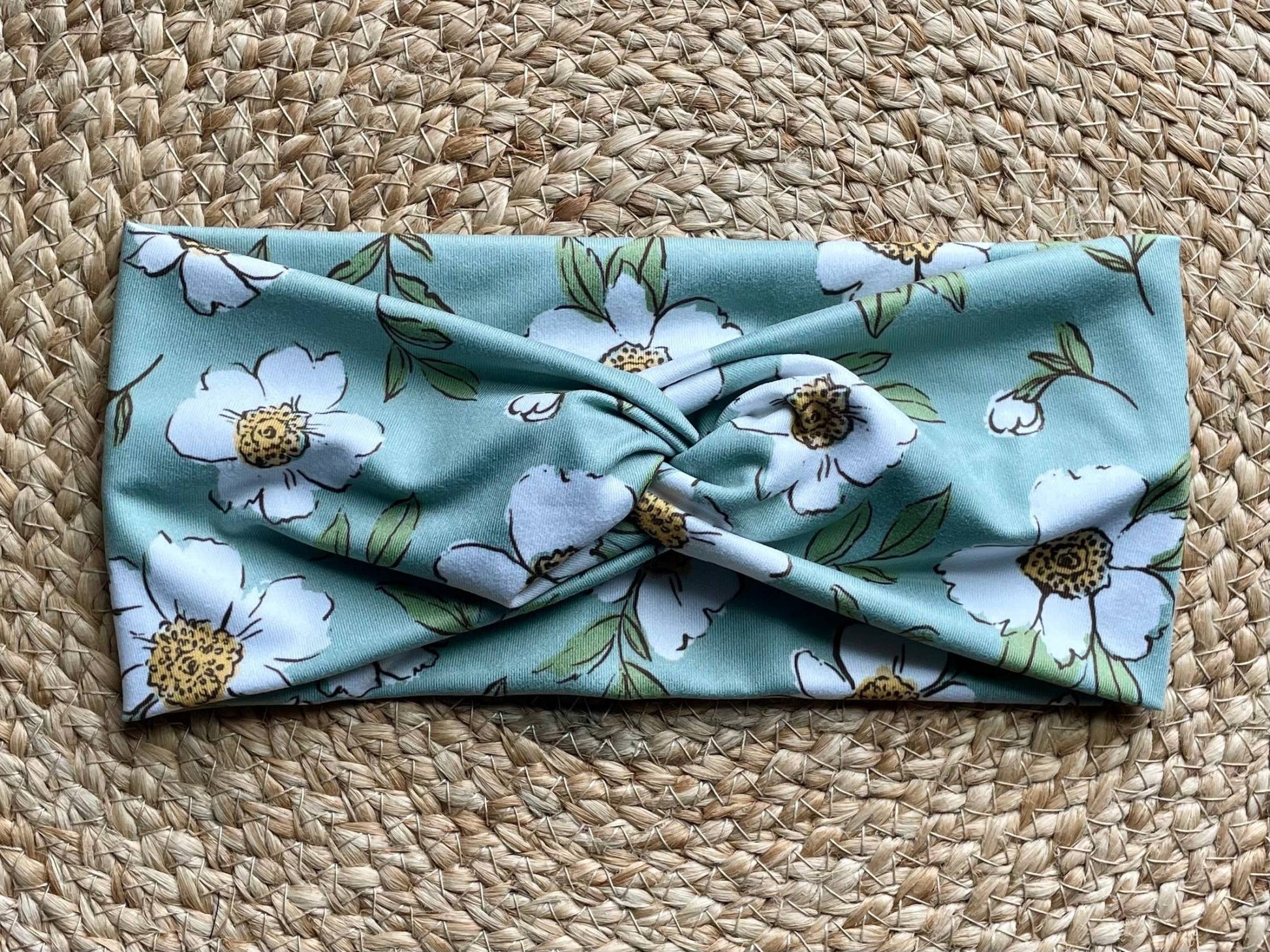 Sage Blooms Knit Twist Headband - La Vie Est Belle
