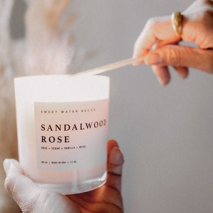 Sandalwood Rose Soy Candle - La Vie Est Belle