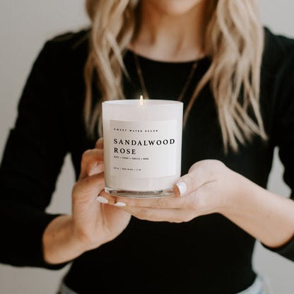 Sandalwood Rose Soy Candle - La Vie Est Belle