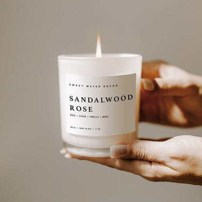 Sandalwood Rose Soy Candle - La Vie Est Belle