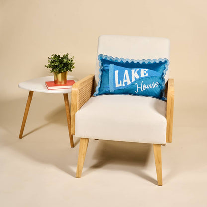 Scalloped Rectangle Throw Pillow–Lake House - La Vie Est Belle
