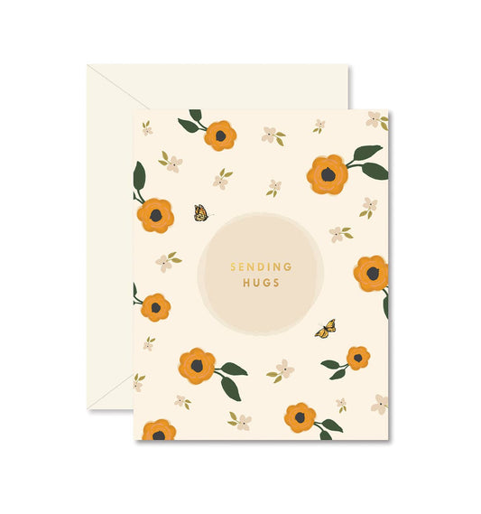 Sending Hugs Greeting Card - La Vie Est Belle