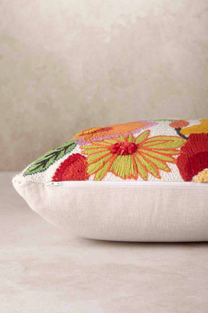 Sidari Embroidered Lumbar Pillow Cover – 16″×24″ - La Vie Est Belle