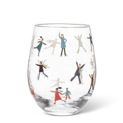 Skaters Stemless Wine Glass - La Vie Est Belle