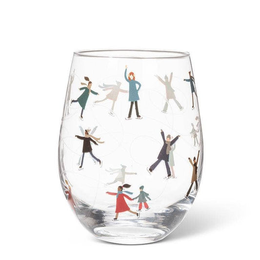 Skaters Stemless Wine Glass - La Vie Est Belle