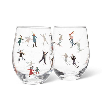 Skaters Stemless Wine Glass - La Vie Est Belle