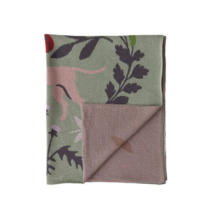 Small Blanket with Botanicals & Animals - La Vie Est Belle