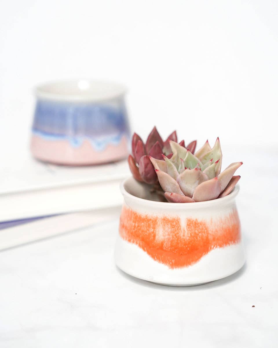 Small Glazed Colorful Pot - La Vie Est Belle