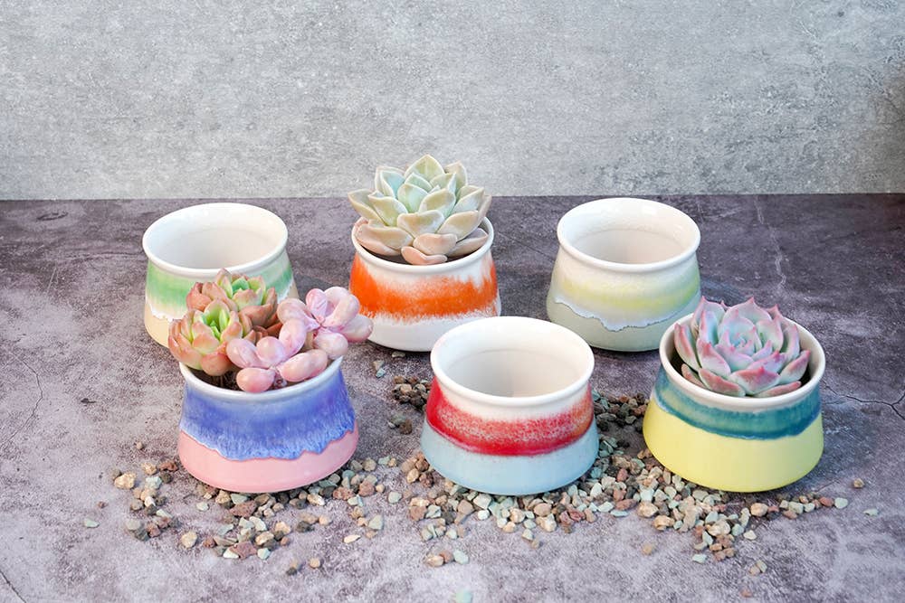 Small Glazed Colorful Pot - La Vie Est Belle