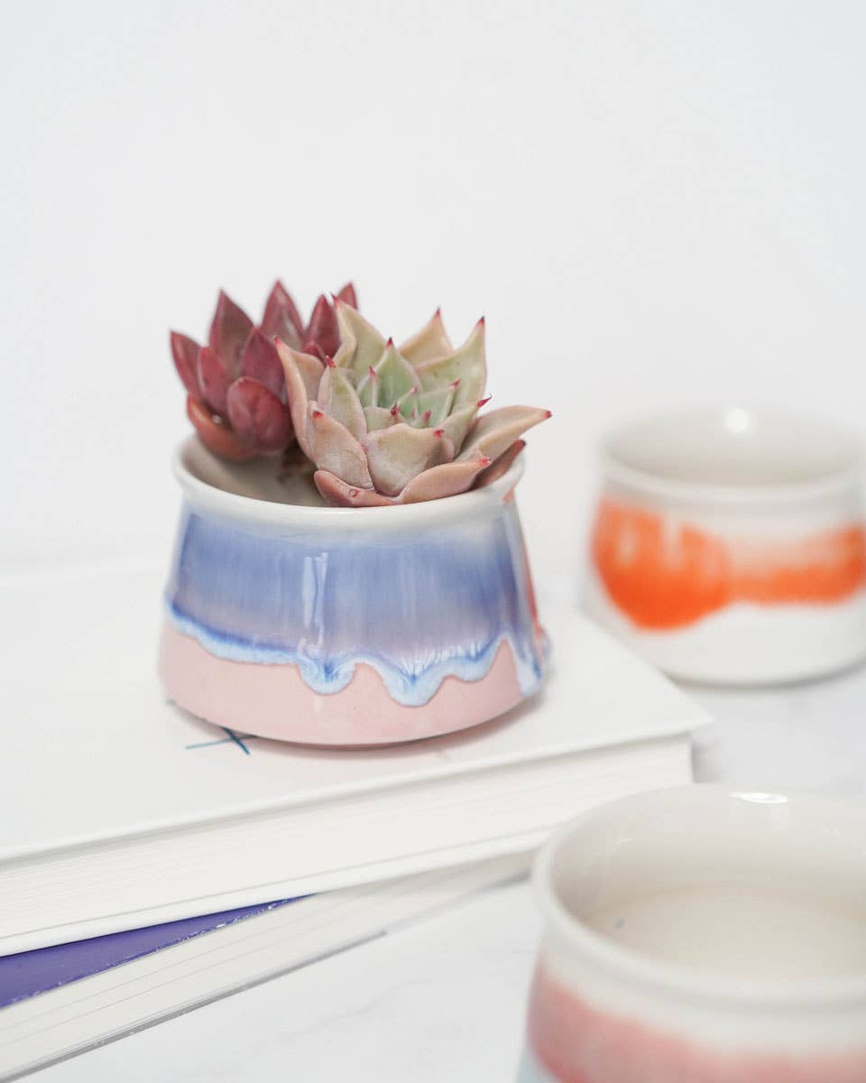 Small Glazed Colorful Pot - La Vie Est Belle