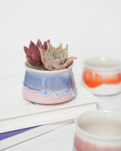 Small Glazed Colorful Pot - La Vie Est Belle