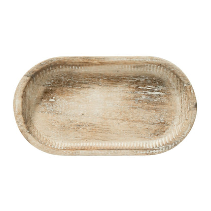 Small Rustic Wood Tray - Holds Sweet Water Decor Candles and Matches - La Vie Est Belle