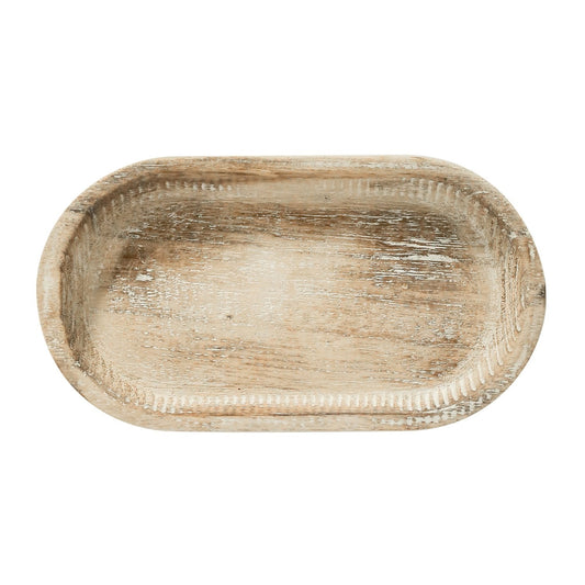 Small Rustic Wood Tray - Holds Sweet Water Decor Candles and Matches - La Vie Est Belle