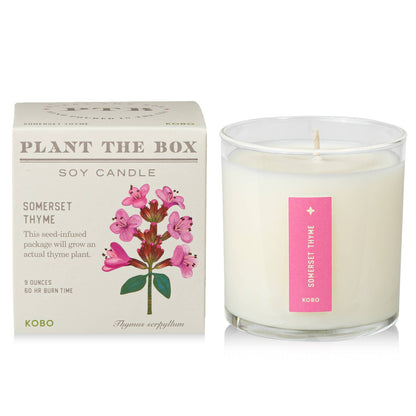 Somerset Thyme - Plant the Box Candle - 9oz. - La Vie Est Belle