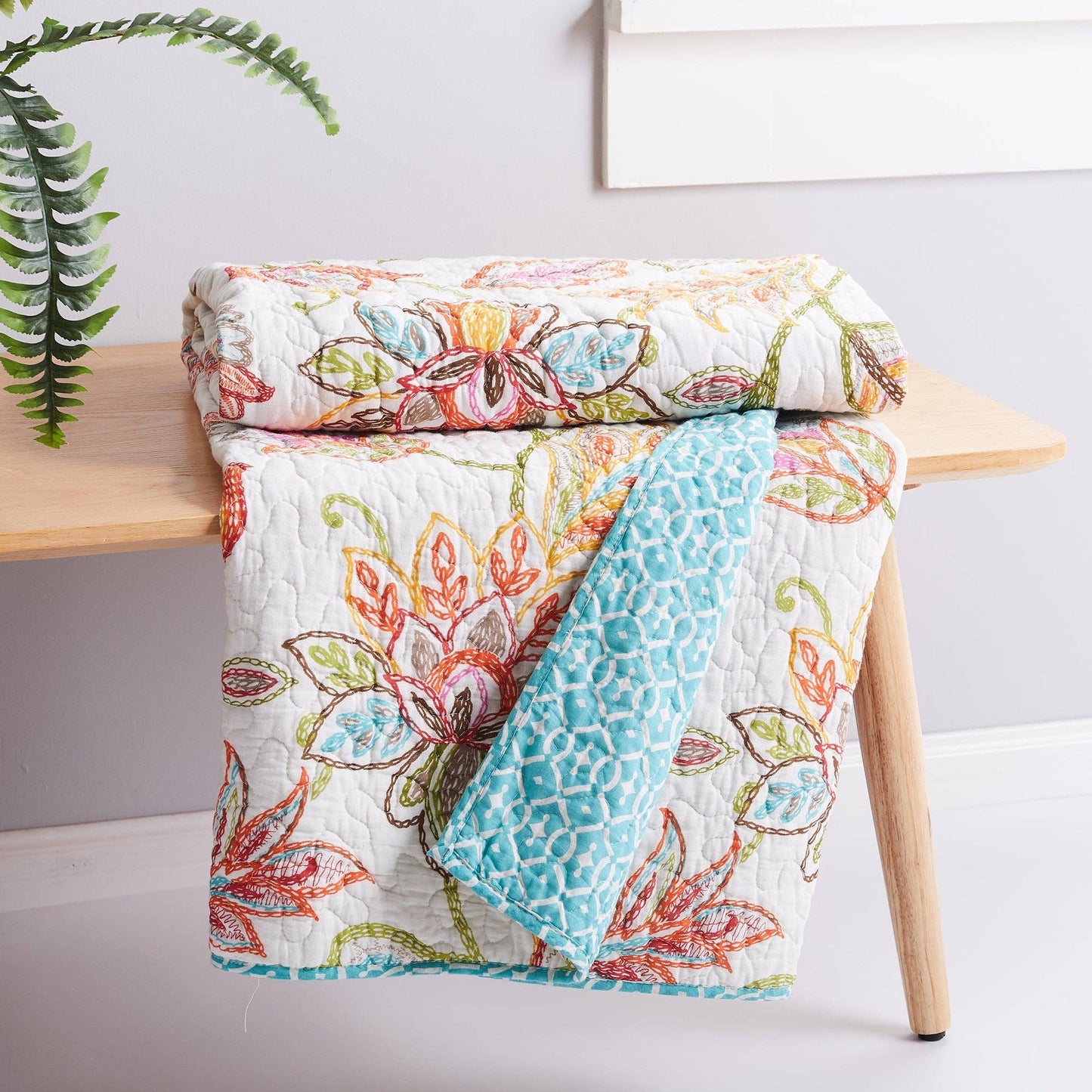 Sophia Quilted Throw - La Vie Est Belle