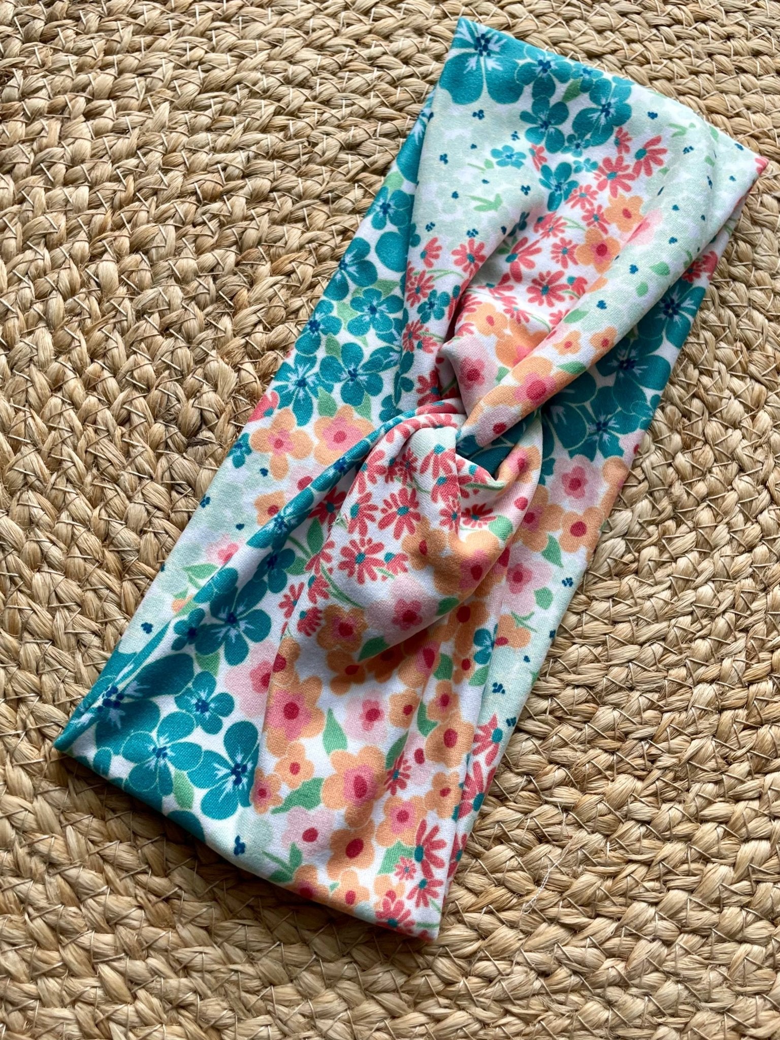 Spring Meadow Teal Knit Twist Headband - La Vie Est Belle