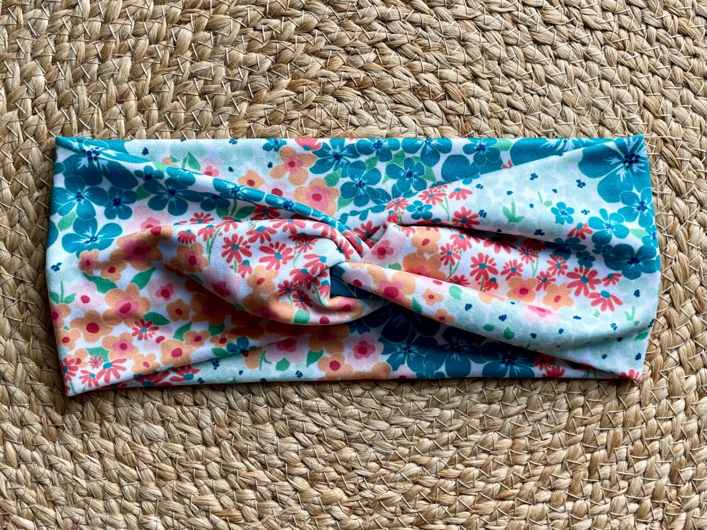 Spring Meadow Teal Knit Twist Headband - La Vie Est Belle