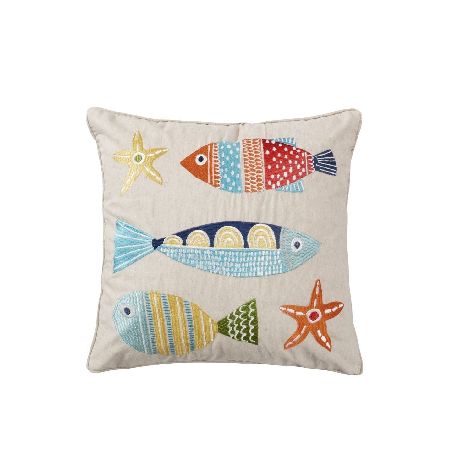 St. Anton Multi Color Fish Pillow - La Vie Est Belle