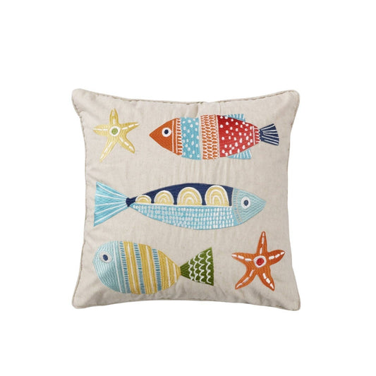 St. Anton Multi Color Fish Pillow - La Vie Est Belle