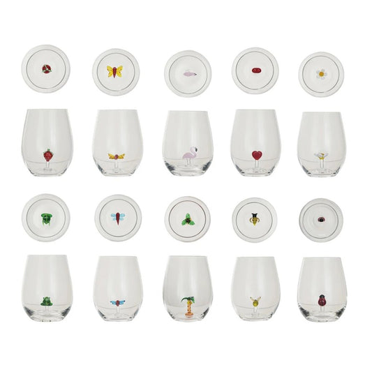 Stemless Wine Glass w/ Figure Inside, 10 Styles - La Vie Est Belle