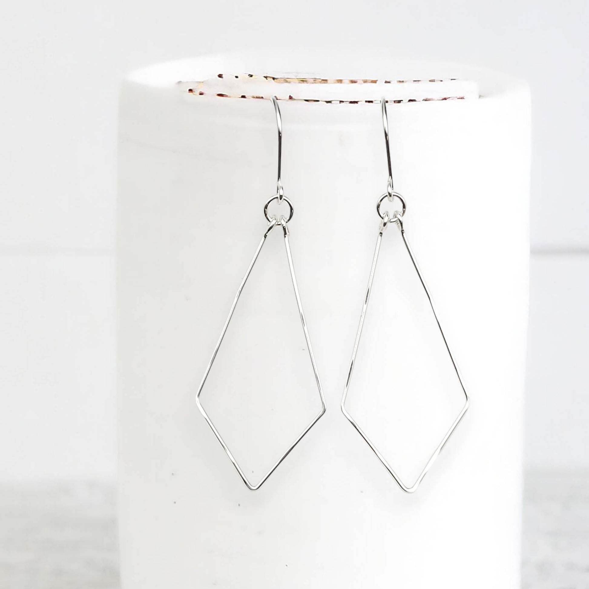Sterling Silver Trapezoid Earrings - La Vie Est Belle