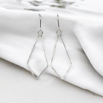 Sterling Silver Trapezoid Earrings - La Vie Est Belle