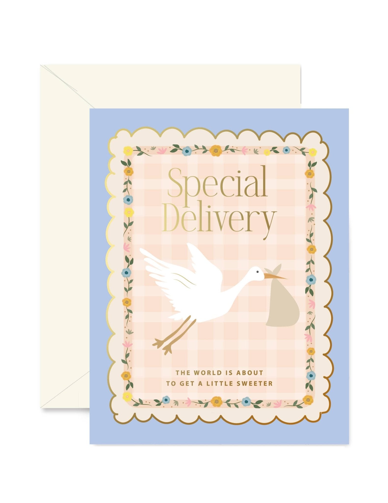 Stork Special Delivery Greeting Card - La Vie Est Belle