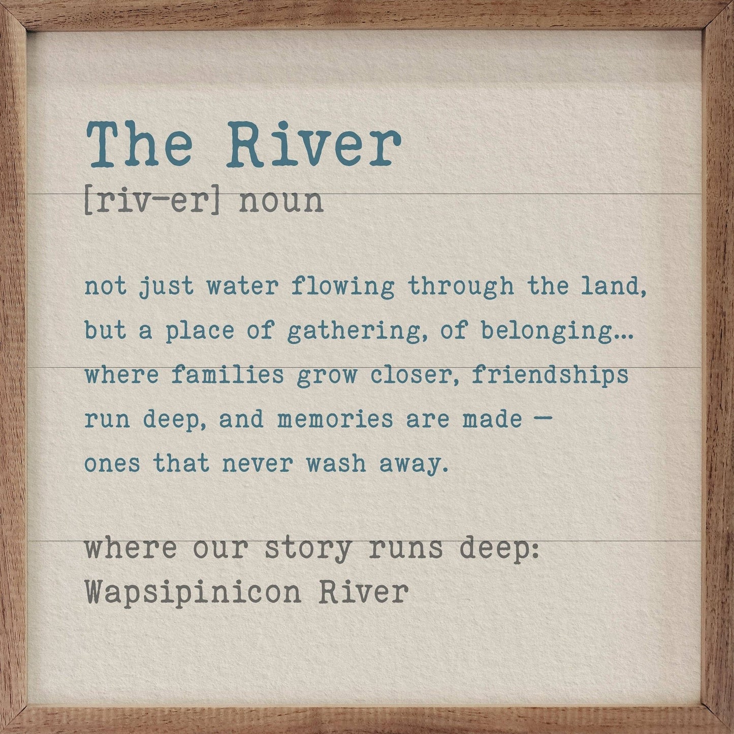 Story Runs Deep River Wall Art - La Vie Est Belle