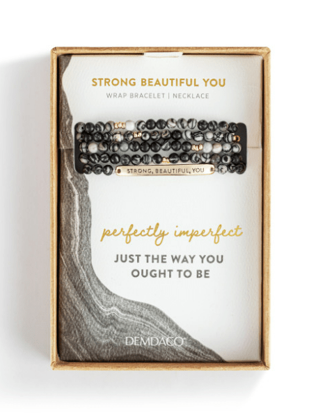 Strong, Beautiful, You Necklace/Bracelet - Black Mix - La Vie Est Belle