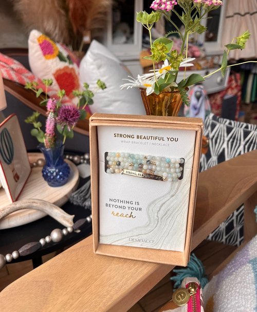 Strong, Beautiful, You Necklace/Bracelet - Green Mix - La Vie Est Belle