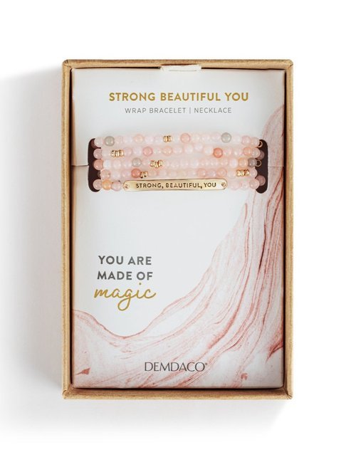 Strong, Beautiful, You Necklace/Bracelet - Pink Mix - La Vie Est Belle