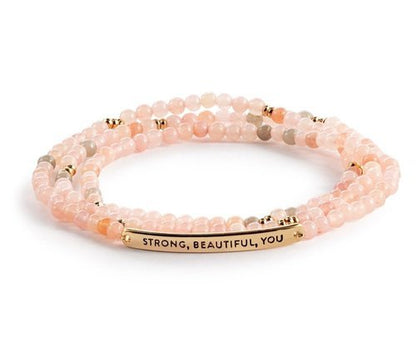 Strong, Beautiful, You Necklace/Bracelet - Pink Mix - La Vie Est Belle