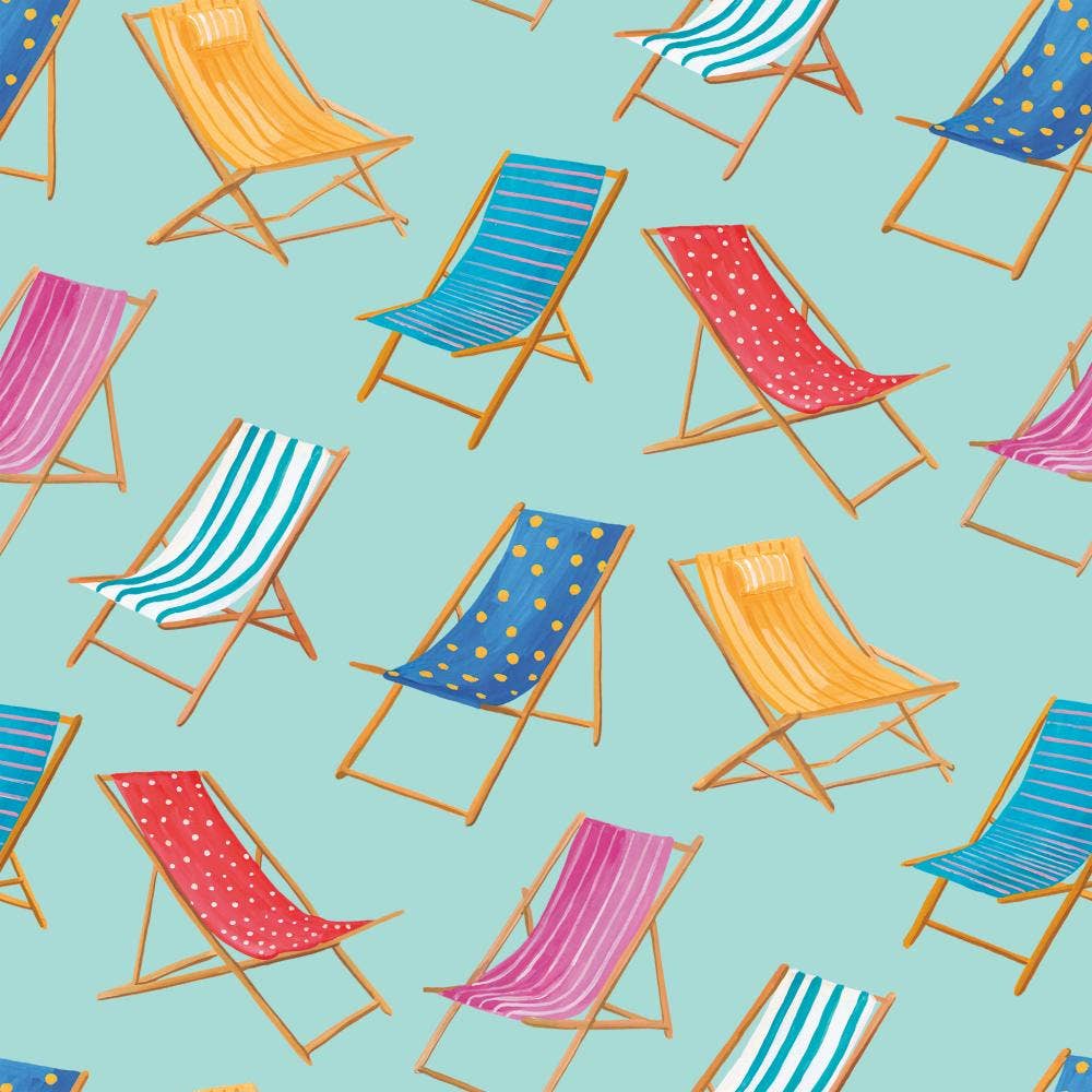 Summer Beach Chairs Cocktail Napkin - La Vie Est Belle