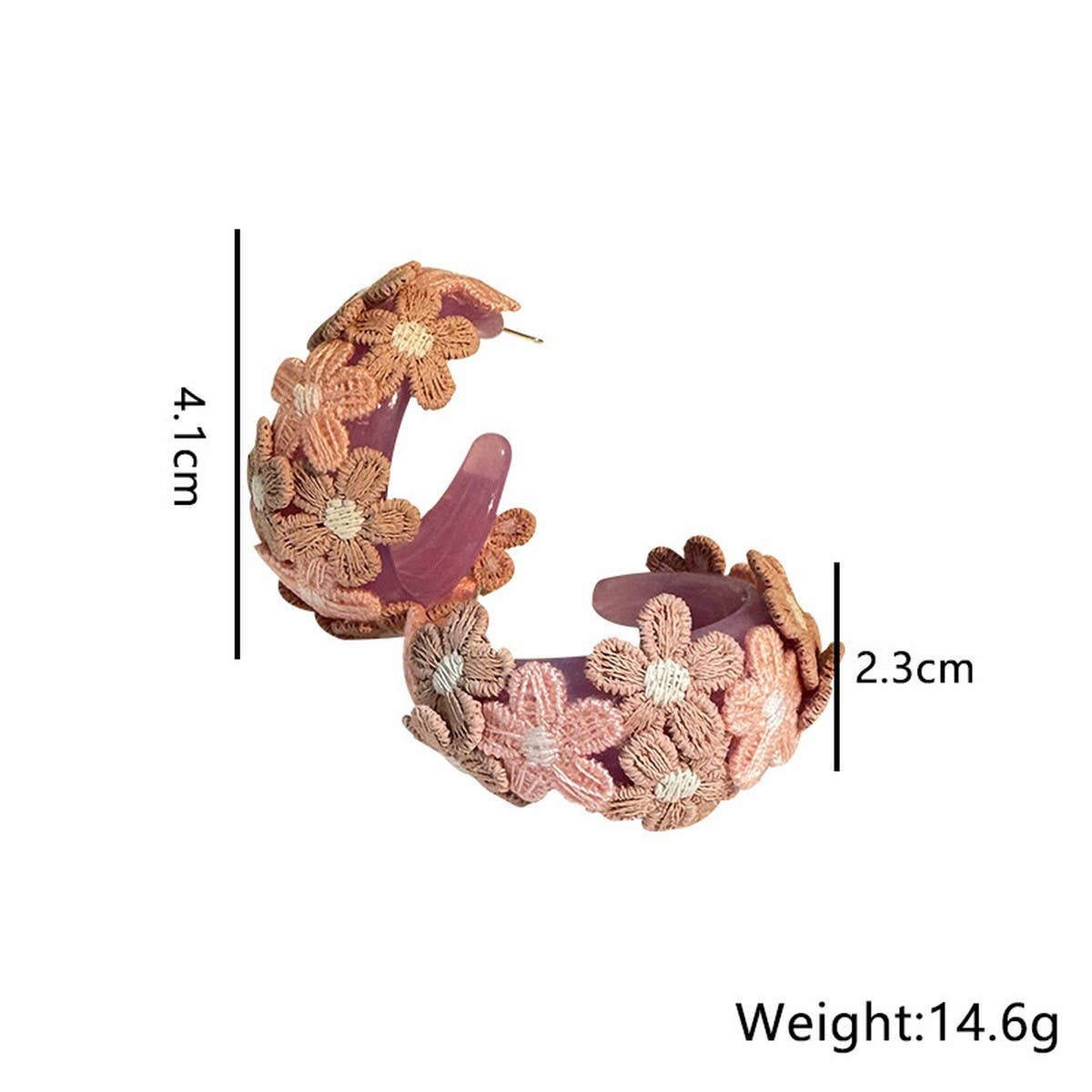 Summer Embroidered Flower Stud Earrings - La Vie Est Belle