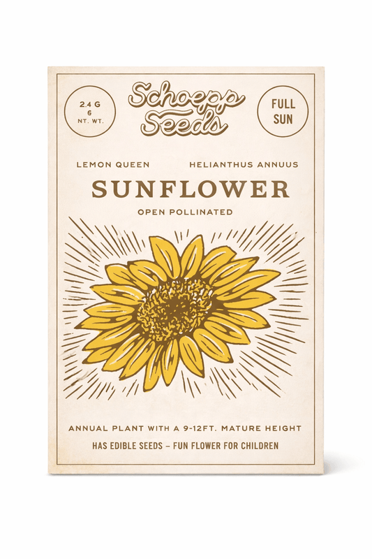 Sunflower, Heirloom Garden Seed Packet - La Vie Est Belle