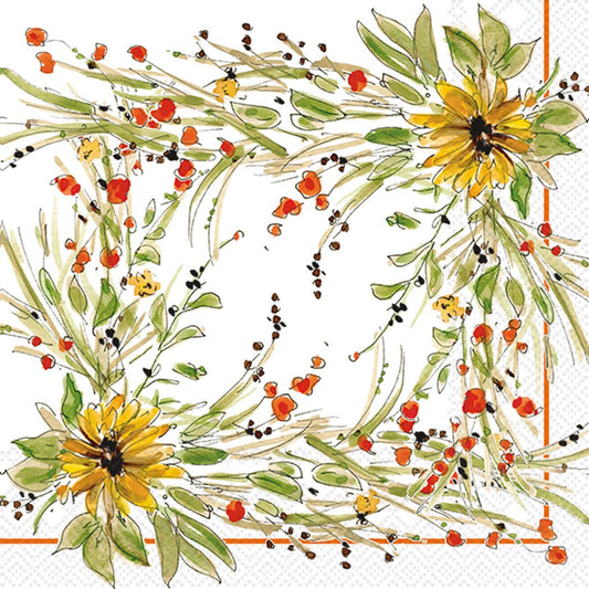 Sunflower Medley Cocktail Napkins - La Vie Est Belle