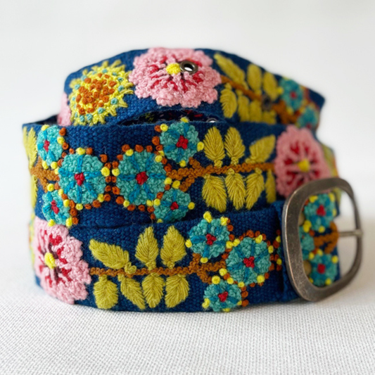 Sunshine Daydream Embroidered Wool Belt - La Vie Est Belle