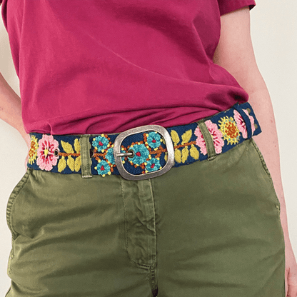 Sunshine Daydream Embroidered Wool Belt - La Vie Est Belle