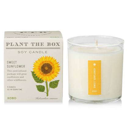 Sweet Sunflower - Plant the Box Candle - 9oz. - La Vie Est Belle