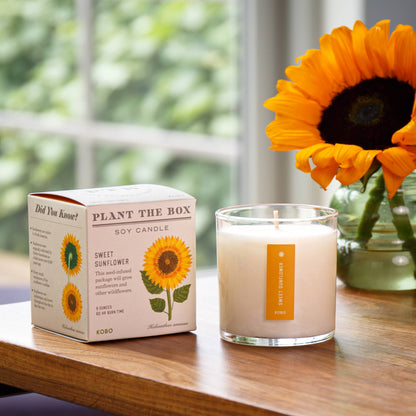 Sweet Sunflower - Plant the Box Candle - 9oz. - La Vie Est Belle